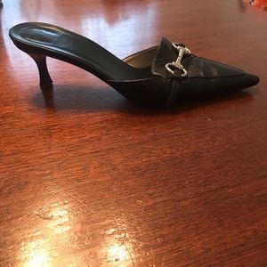 Vintage Gucci black mule heel